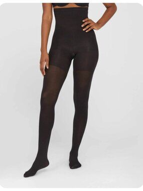 NWT Assets by Spanx Black High-Waist Shaping Tights sz 3
